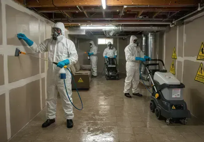 Basement Moisture Removal and Structural Drying process in Bonne Terre, MO